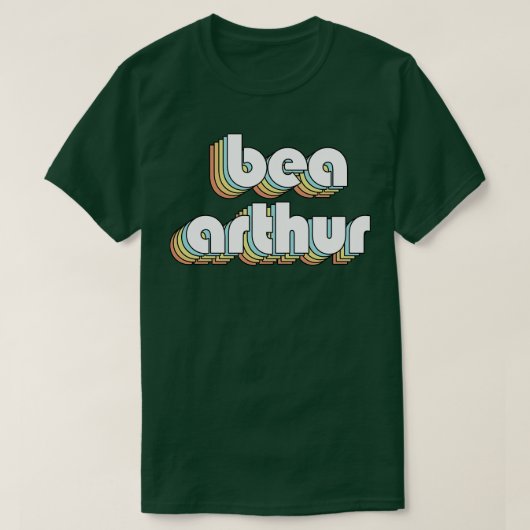 ベアアーサーレトロタイポグラフィフェードスタイル Tシャツ (デザイン正面)