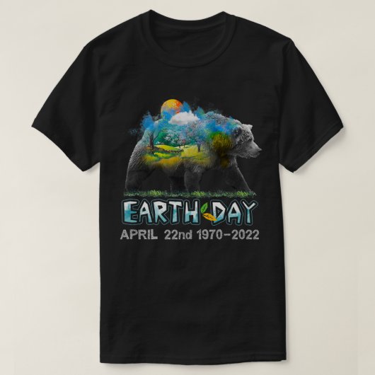 ベアアースの日1970年4月22日2022年自然 Tシャツ (デザイン正面)