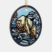 ベアアートオーナメントパーソナライズされたベア装飾 セラミックオーナメント (右)