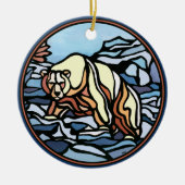 ベアアートオーナメントパーソナライズされたベア装飾 セラミックオーナメント (正面)