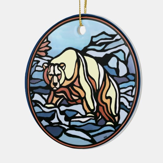 ベアアートオーナメントパーソナライズされたベア装飾 セラミックオーナメント (左)