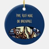 ベアアートオーナメントパーソナライズされたベア装飾 セラミックオーナメント (裏面)