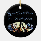 ベアアートオーナメントパーソナライズされたベア装飾 セラミックオーナメント (裏面)