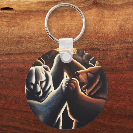 ベアアートキーチェーン踊りキーチェーンギフト キーホルダー (正面)