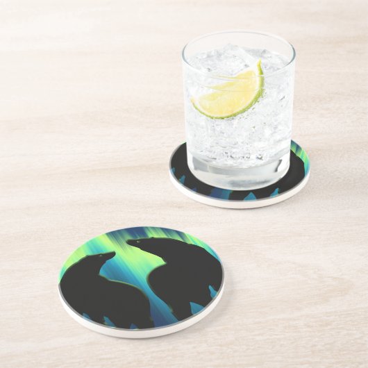 ベアアートコースター先住民アートワイルドライフベアコースター コースター (側面)