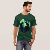 ベアアートシャツNorthern LightsクマTシャツギフト Tシャツ (正面フル)