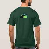 ベアアートシャツNorthern LightsクマTシャツギフト Tシャツ (裏面)