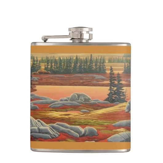 ベアアートフラスコカスタムーPolar Bear Drinkフラスコ フラスク (正面)