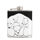 ベアアートフラスコカスタムーPolar Bear Drinkフラスコ フラスク (正面)