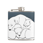 ベアアートフラスコカスタムーPolar Bear Drinkフラスコ フラスク (正面)