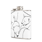 ベアアートフラスコカスタムーPolar Bear Drinkフラスコ フラスク (左)