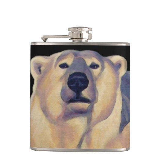 ベアアートフラスコカスタムーPolar Bear Drinkフラスコ フラスク (正面)