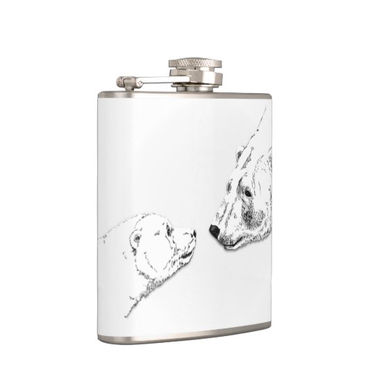 ベアアートフラスコカスタムーPolar Bear Drinkフラスコ フラスク (右)