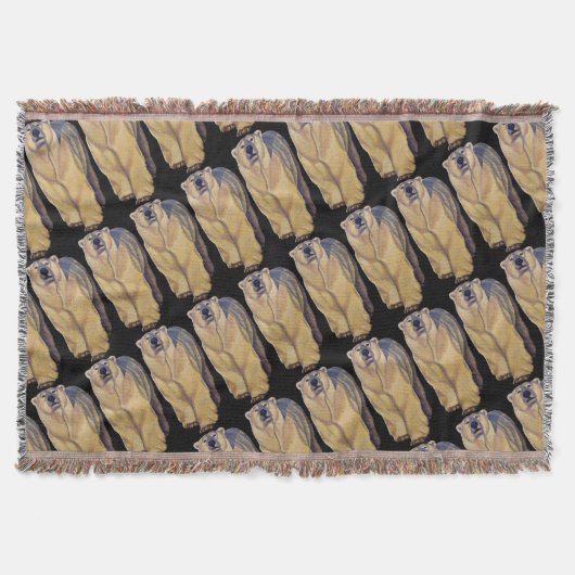 ベアアートブランケットポーラベアアートブランケット スローブランケット (正面)