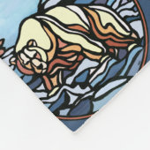 ベアアートブランケット先住民アートベアブランケット フリースブランケット (角)