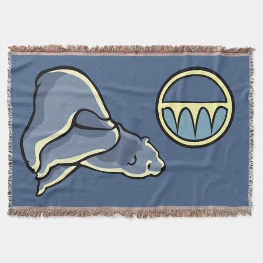 ベアアートブランケット先住民ベビーベアブランケット スローブランケット (正面)