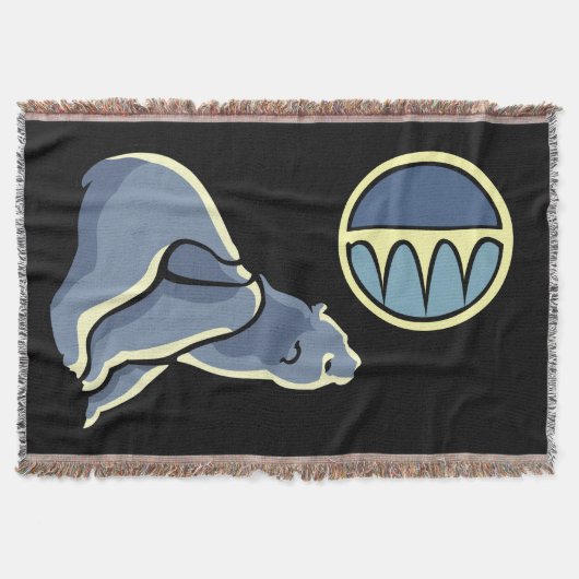 ベアアートブランケット先住民ポーラーベアブランケット スローブランケット (正面)