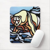 ベアアートマウスパッドスタイリッシュワイルドライフアートマウスパッド マウスパッド (マウス)