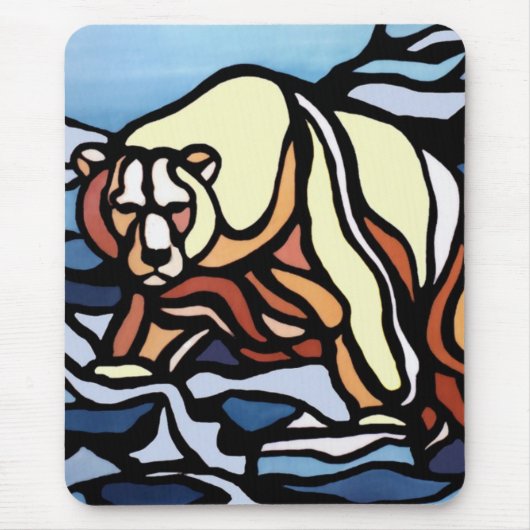 ベアアートマウスパッドスタイリッシュワイルドライフアートマウスパッド マウスパッド (正面)
