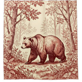 ベアインザフォレストトイレ シャワーカーテン