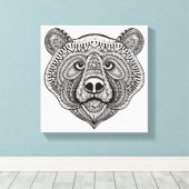 ベアインスパイア顔6 キャンバスプリント (インサイチュ (ウッドフロア))