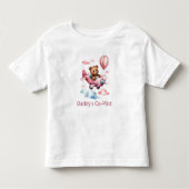 ベアインフライトパパの共同パイロットガールギフト トドラーTシャツ (正面)