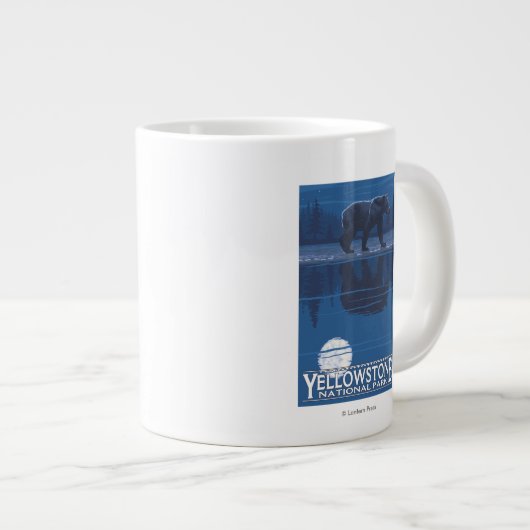 ベアインムーンライトイエローストーン国立公園 ジャンボコーヒーマグカップ (正面右)