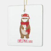 ベアイン顔マス2020年クリスマス セラミックオーナメント (左)