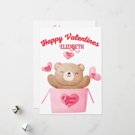 ベアイ甘いバレンタインの驚き,バレンタインデー シーズンカード (正面/裏面インサイチュ)