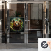 ベアウィンドウにしがみつく ウィンドウサイン (オフィスドア)