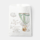 ベアウェイベアーグリーンホットエアバルーン赤ちゃんシャワー フェイバーバッグ (正面)