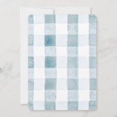 ベアウェイベアーブルーバルーンボーイベビーシャワー 招待状 (裏面)