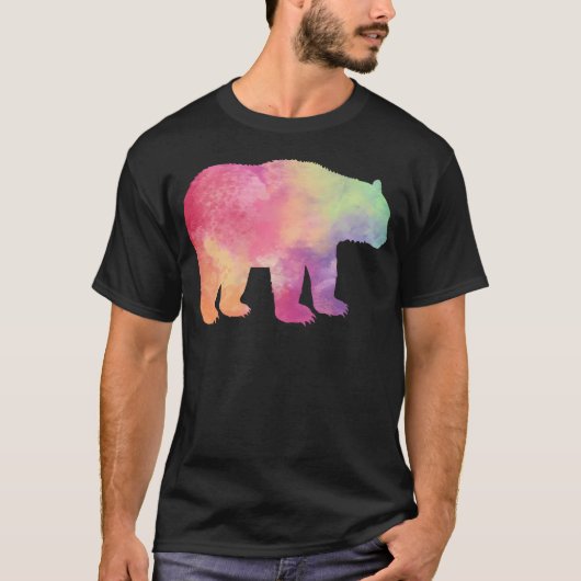 ベアウォーカラフルトカラーアート Tシャツ (正面)