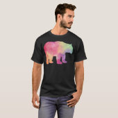 ベアウォーカラフルトカラーアート Tシャツ (正面フル)