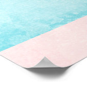 ベアウォーターで彩られた可愛い熱気球 ポスター (角)