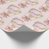 ベアウォーター付き可愛い風船ラッピング ラッピングペーパー (角)