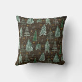 ベアウッドフォレストウッドランドベビー子供部屋誕生統計 クッション (裏面)