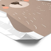 ベアウッドランドアニマル子供部屋ウォールアートプリント ポスター (角)