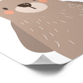 ベアウッドランドアニマル子供部屋ウォールアートプリント ポスター (角)