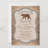 ベアウッド素朴ベビーシャワー招待状 招待状 (正面)