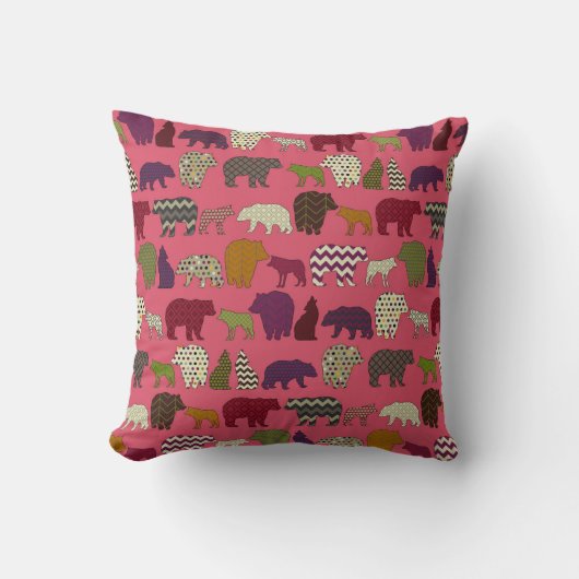 ベアウルフのジオピンク クッション (正面)