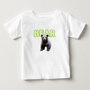 ベアエレガンス：象徴的なポーズデザイン ベビーTシャツ
