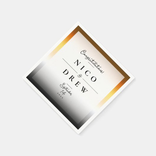 ベアエレガントプライド結婚ズ スタンダードカクテルナプキン (角)