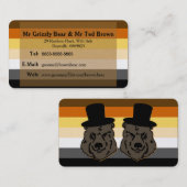 ベアオンベアーフラッグゲイグロームカ連絡ード コーリングカード (正面/裏面)