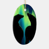 ベアオーナメントパーソナライズされたワイルドライフアートデコレーション セラミックオーナメント (右)