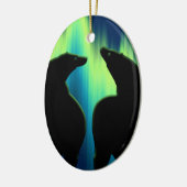 ベアオーナメントパーソナライズされたワイルドライフアートデコレーション セラミックオーナメント (左)