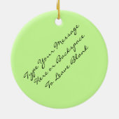 ベアオーナメントパーソナライズされたワイルドライフアートデコレーション セラミックオーナメント (裏面)