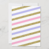 ベアオーバーザムーン薄紫ベビーシャワー招待状 招待状 (裏面)