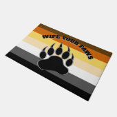 ベアカッコいいプライドベアーポーズザポーズワイプ ドアマット (アングル)