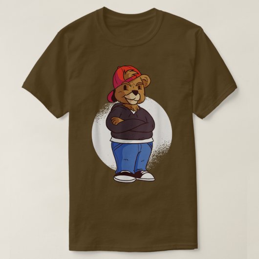 ベアカッコいいボーイ10代の若者 Tシャツ (デザイン正面)